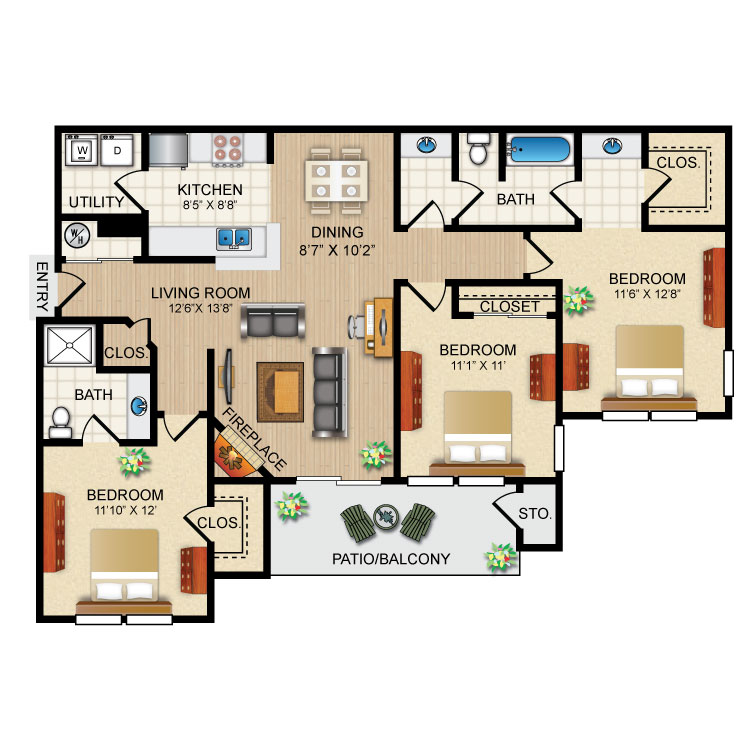 Floor plan image of St. Andrew