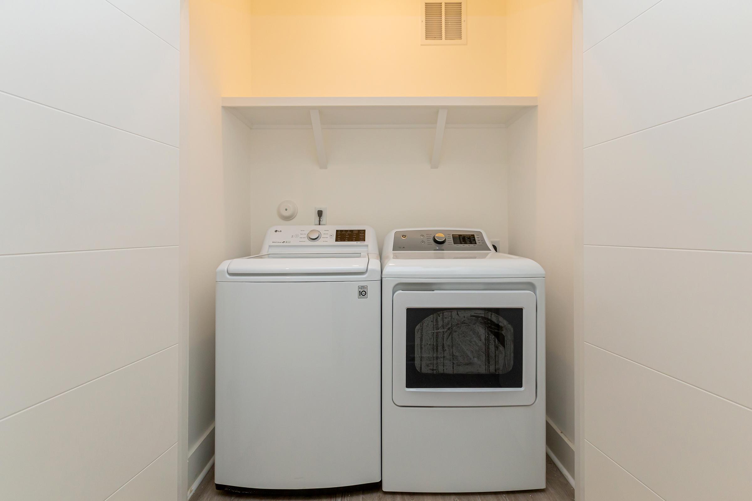 IN-HOME WASHER AND DRYER AVAILABLE
