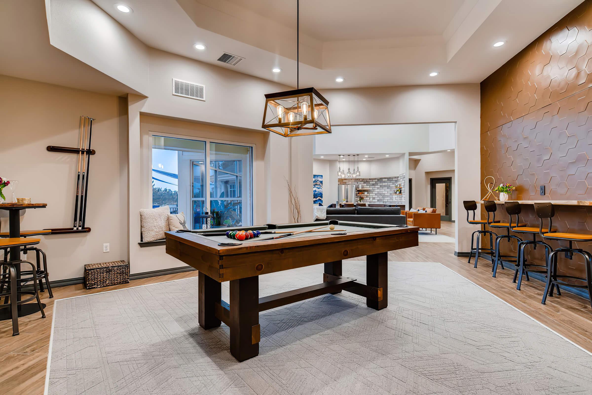 a room filled with furniture and a fireplace