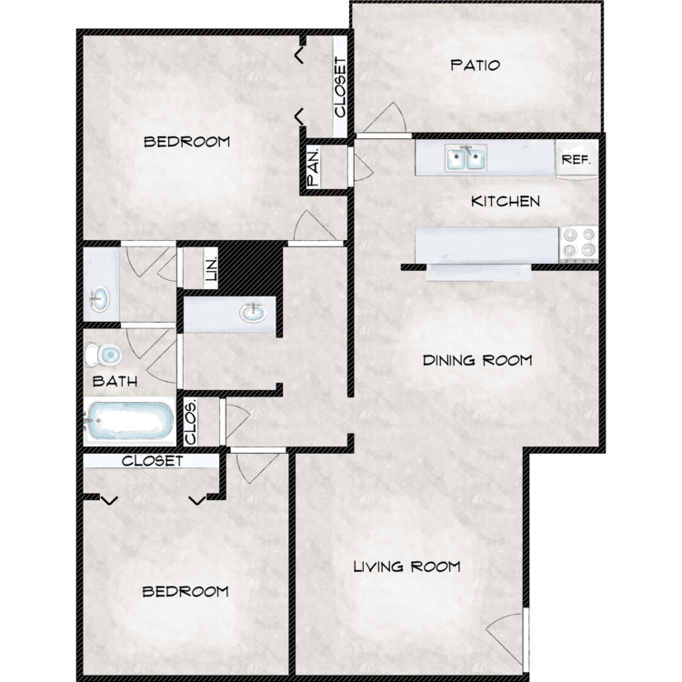 2 Bedroom Rental – 8039 Boone Road, Houston, TX, 77072