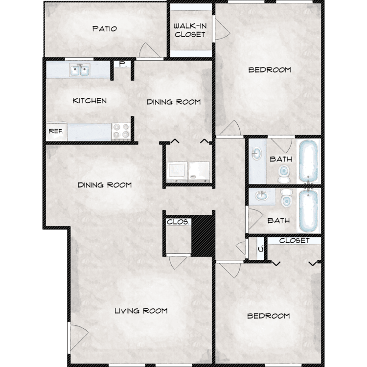 2 Bedroom Rental – 8039 Boone Road, Houston, TX, 77072