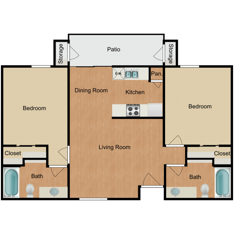 Floor plan image of 2 Bedroom II