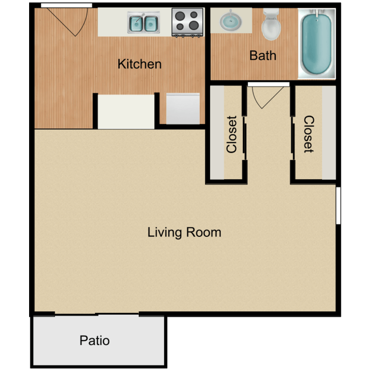 Floor plan image of Studio II