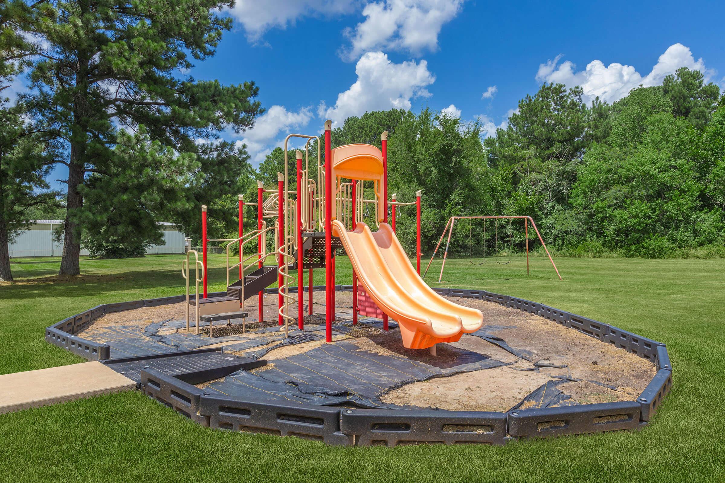 a playground in a yard