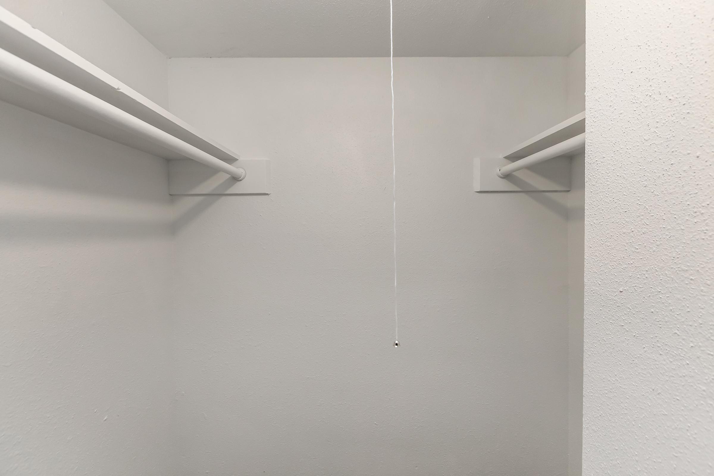 WALK-IN CLOSET PROVIDES AMPLE STORAGE