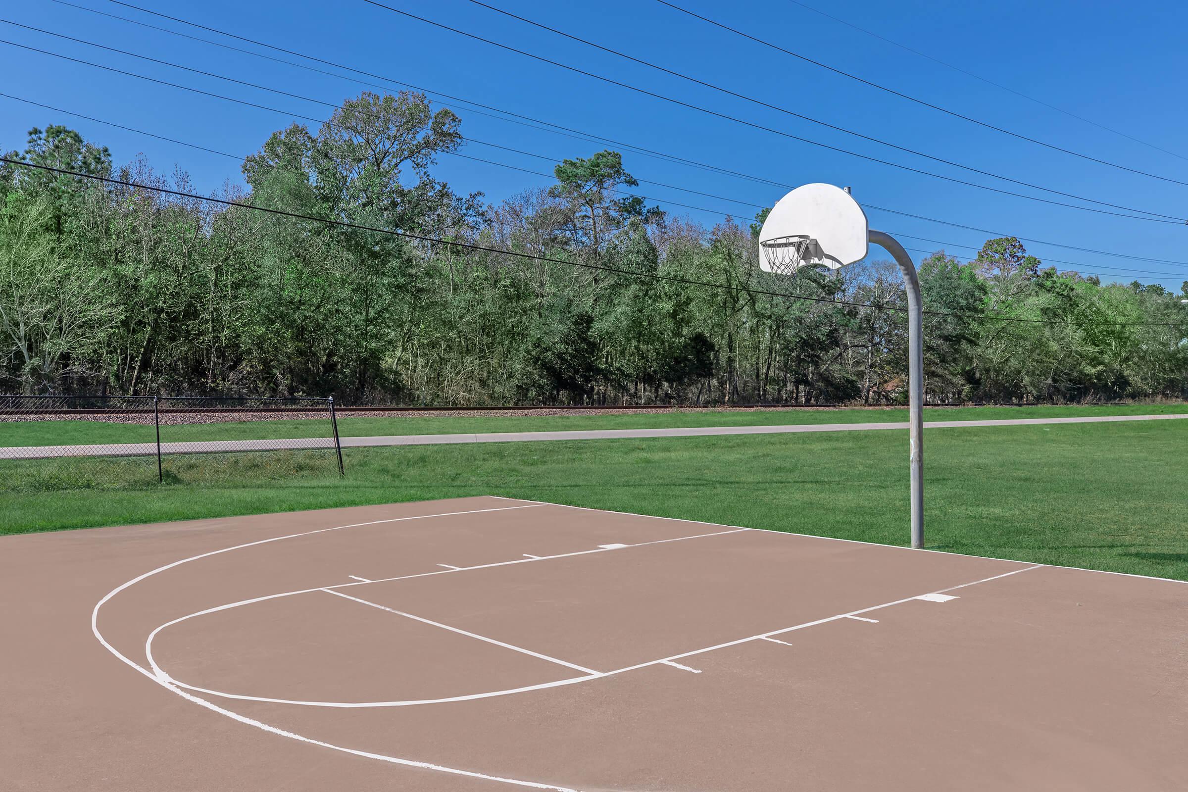 a close up of a basketball court