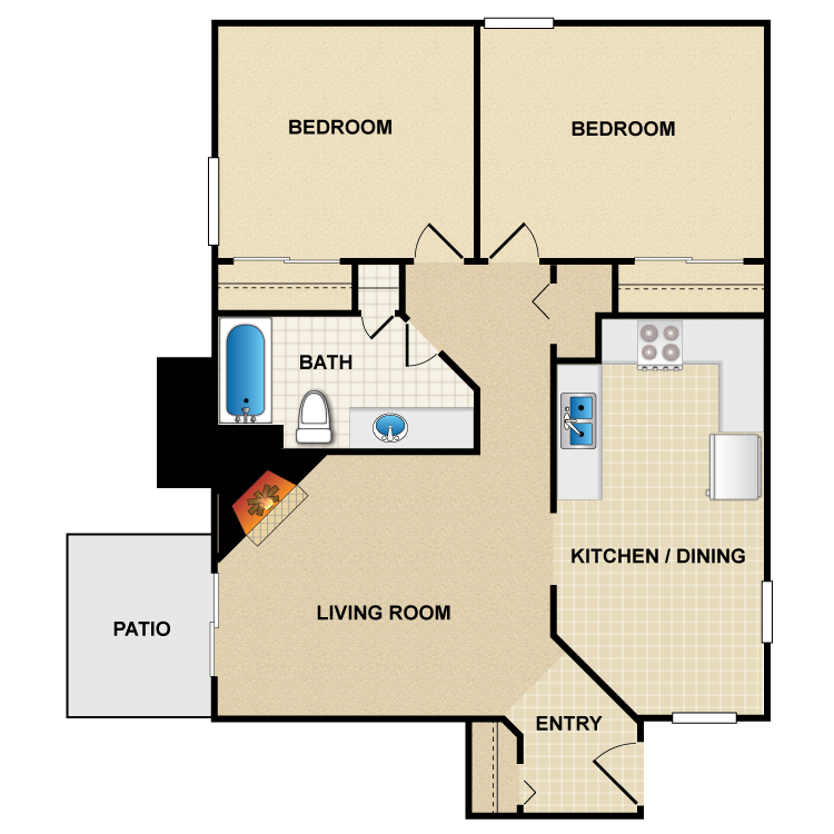 Floor plan image of B1 Santa Cruz