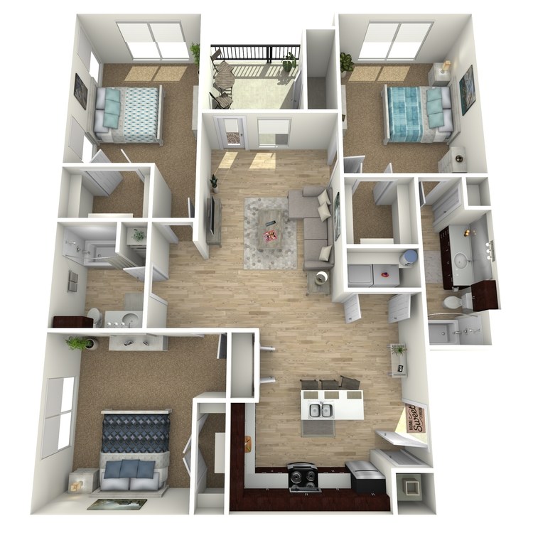 Floor plan image of B1 - A