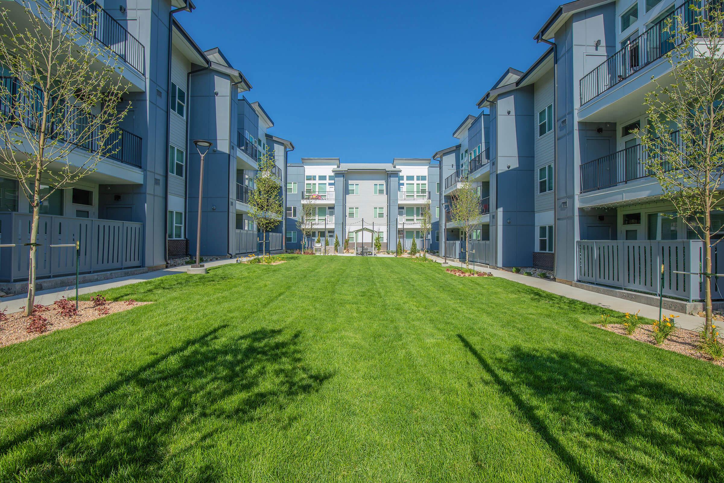 a large lawn in front of a house