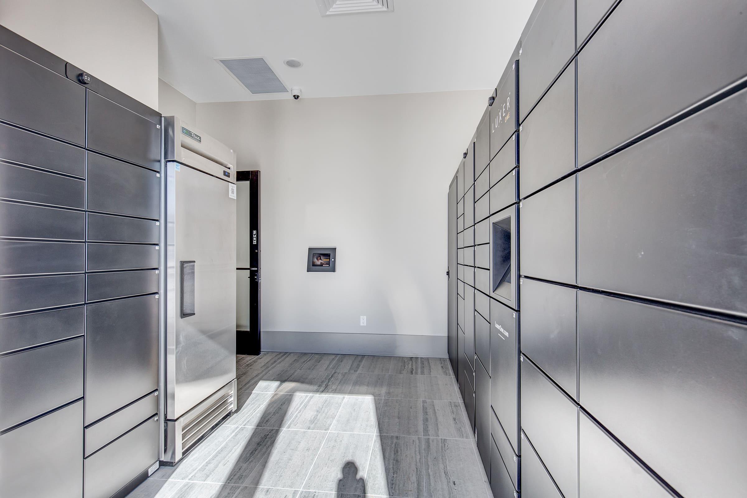 a stainless steel refrigerator in a kitchen