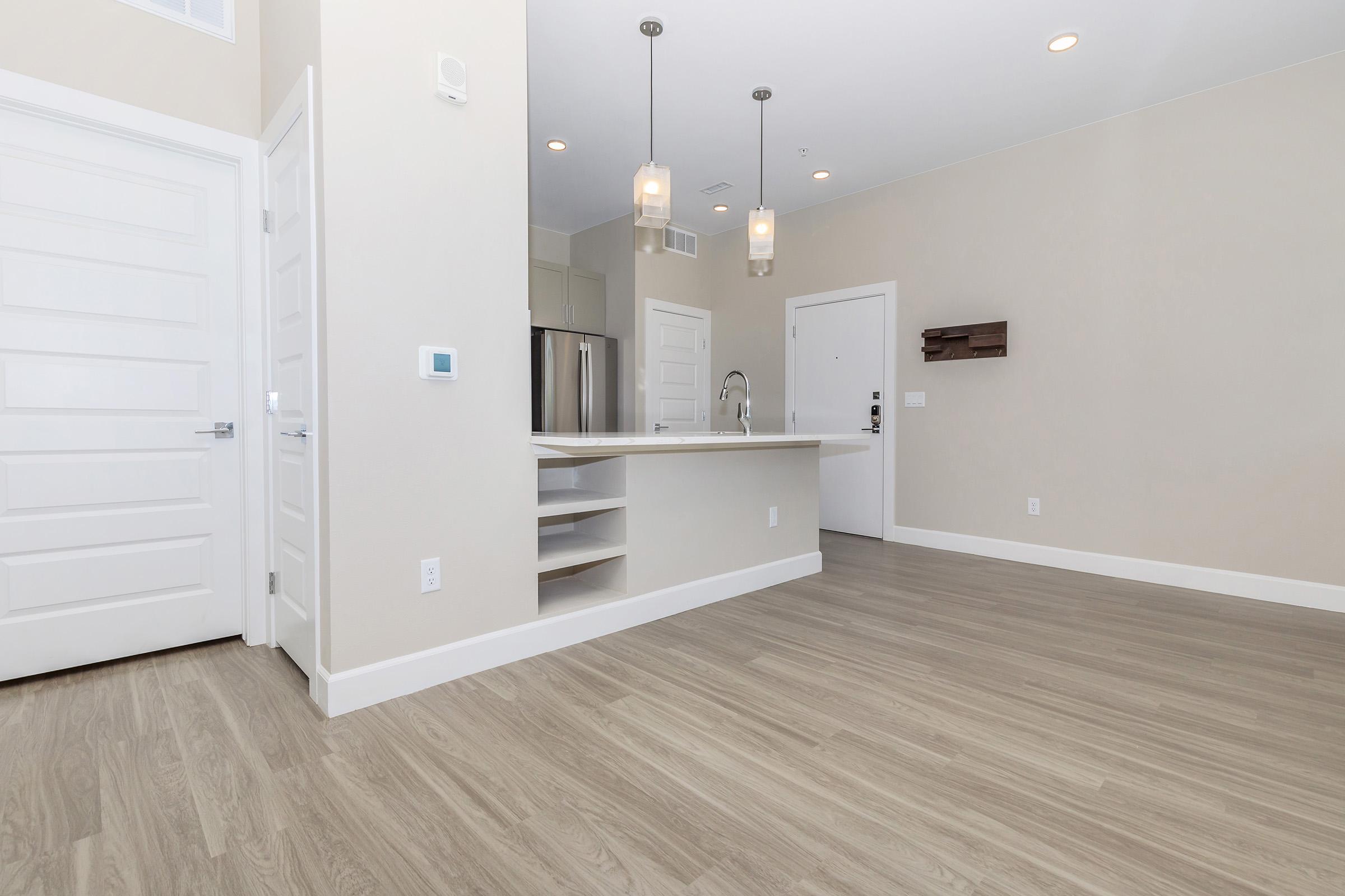 a room with a wooden floor