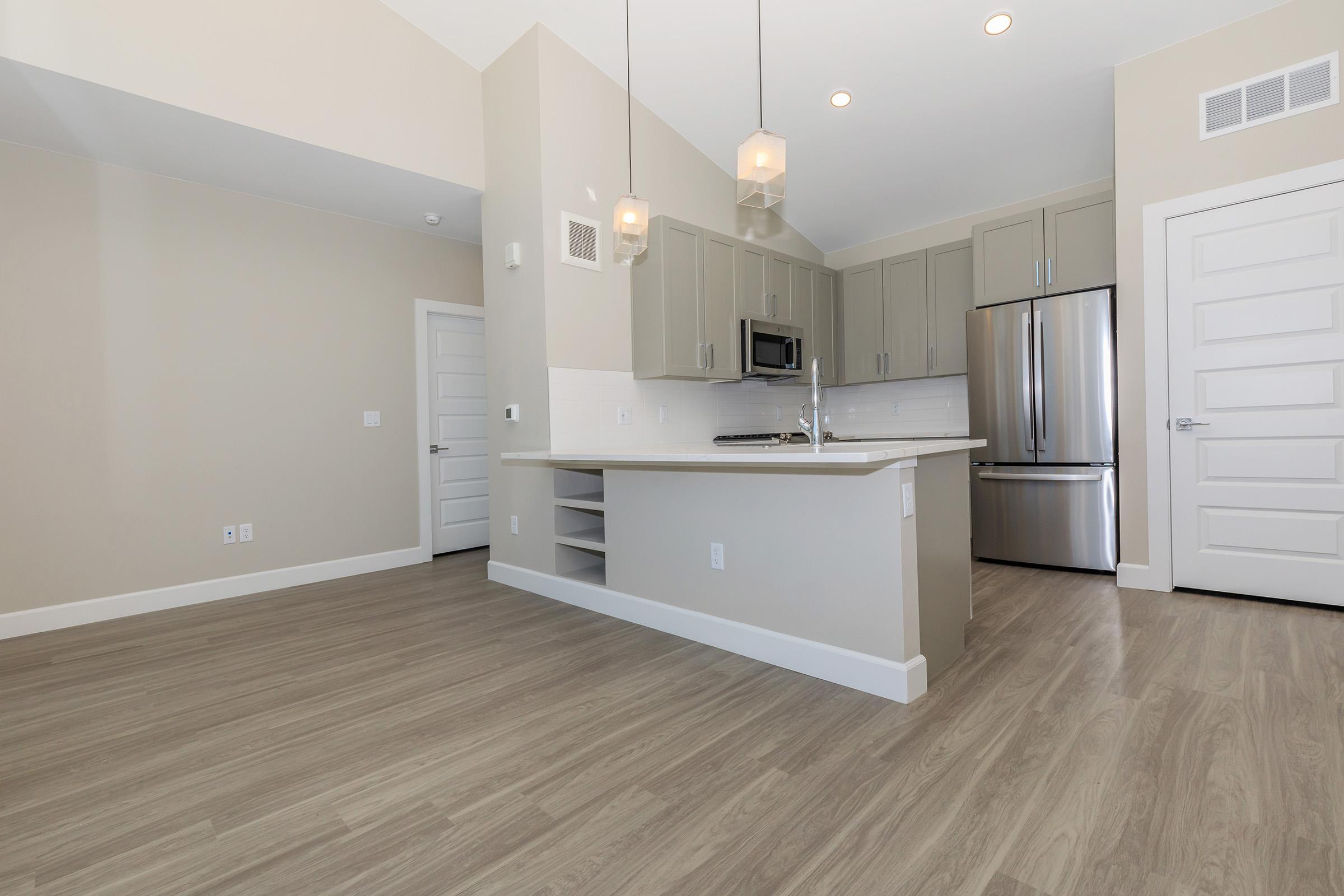 a room with a wooden floor