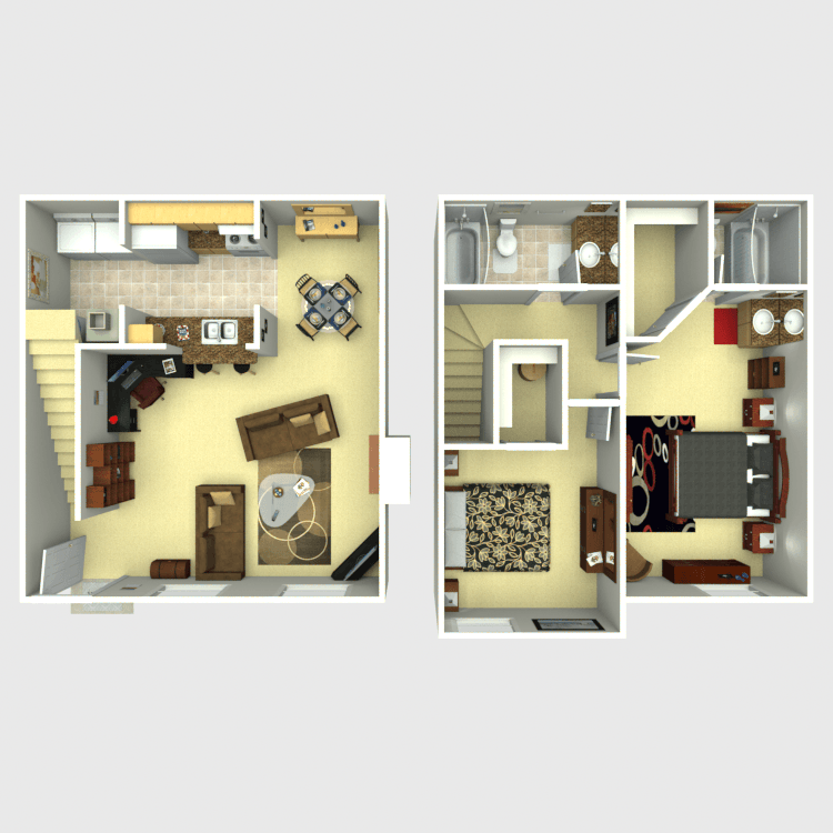 Floor plan image of 2 Bed 2 Bath C