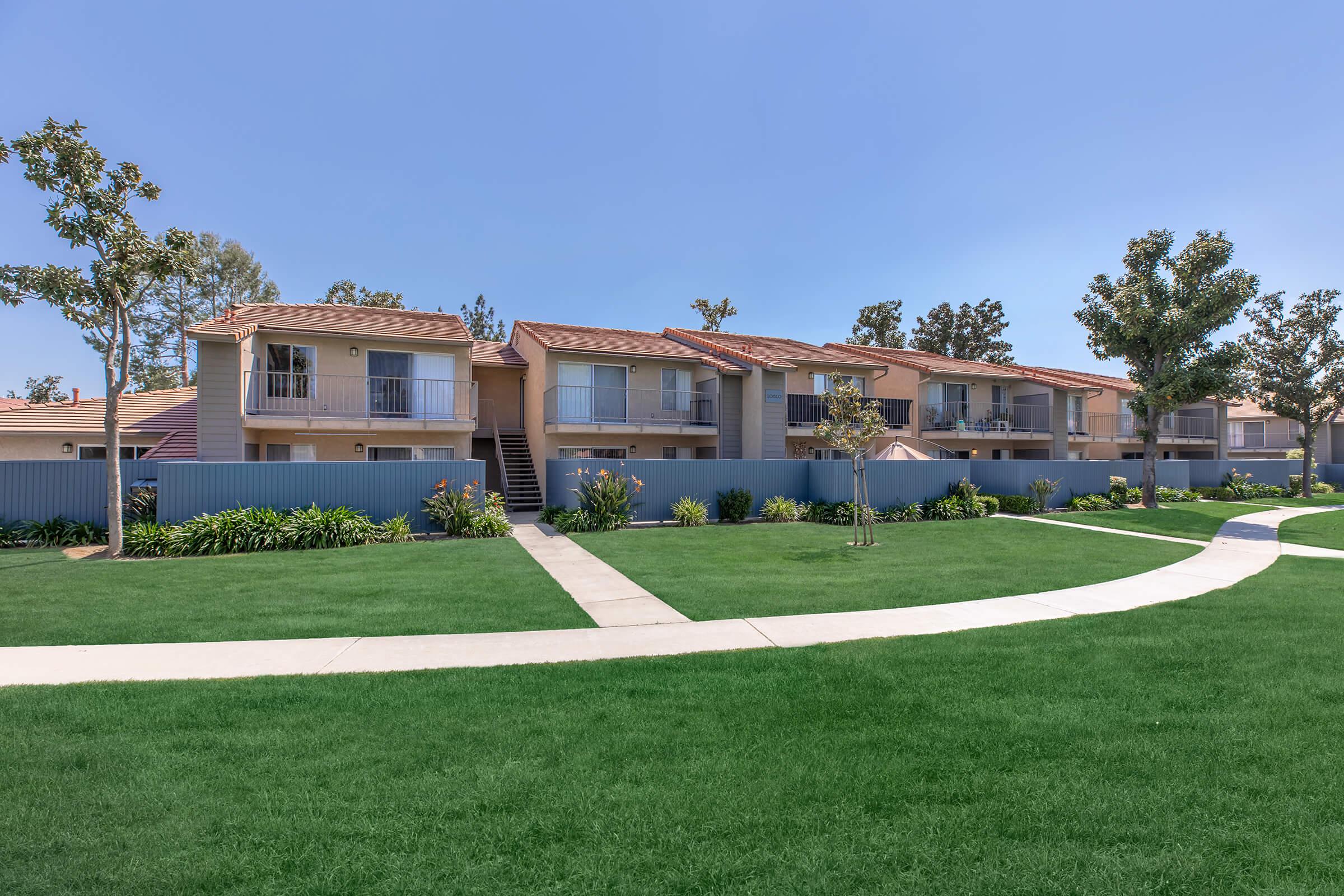 a large lawn in front of a house