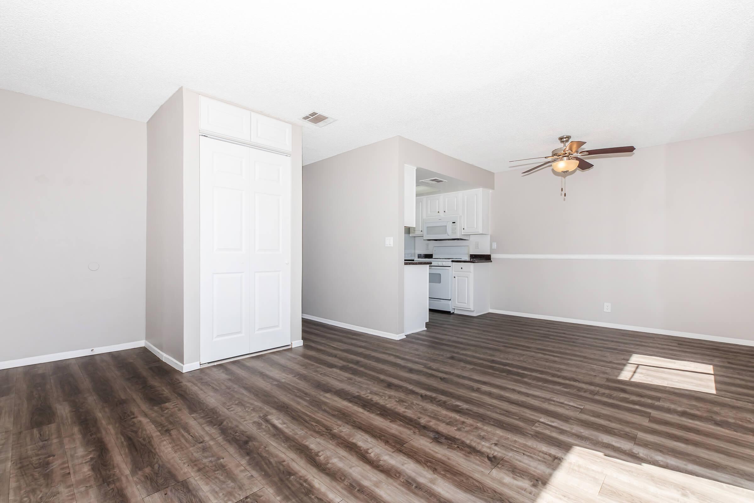 a room with a wooden floor