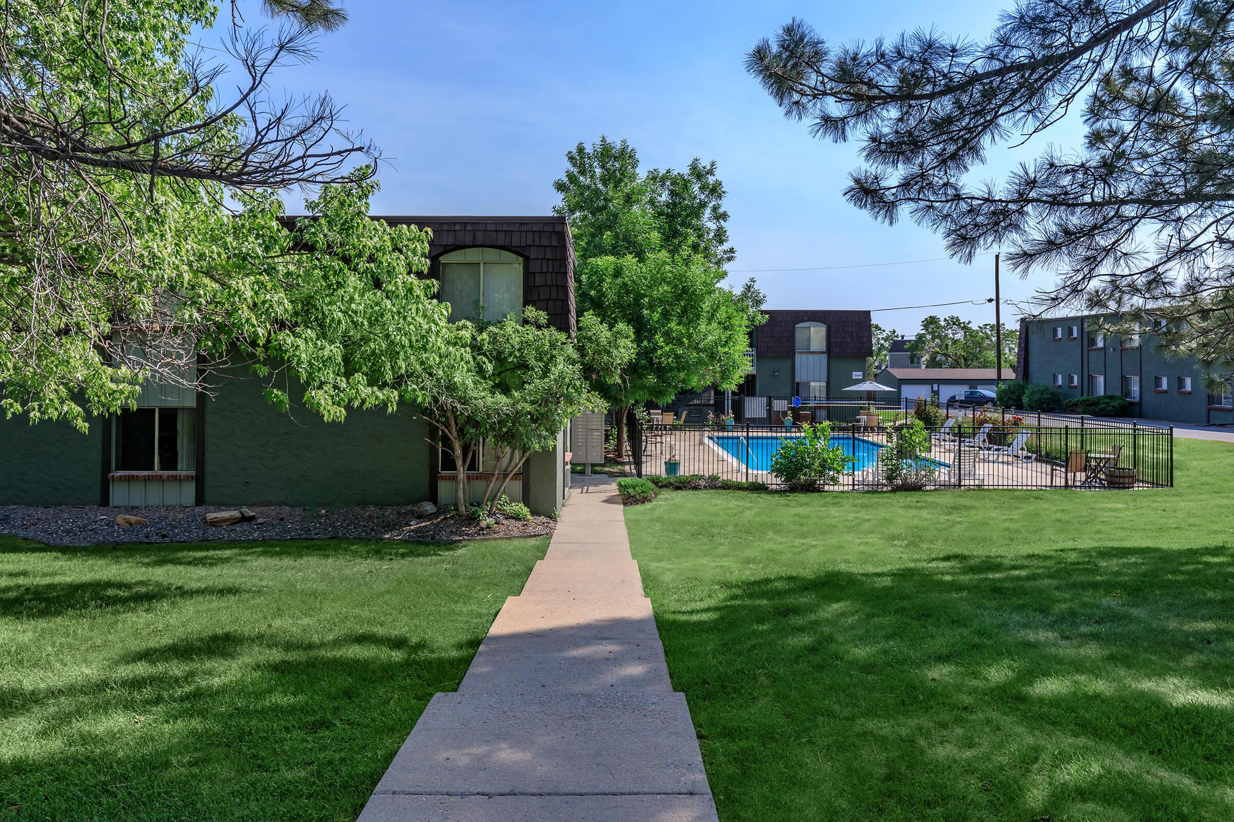 a large lawn in front of a house