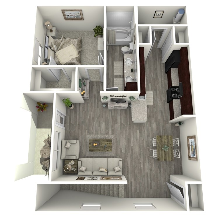 Floor plan image of 1 Bed 1 Bath G