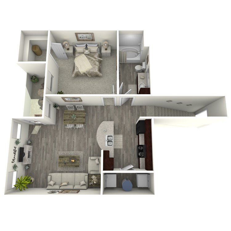 Floor plan image of 1 Bed 1 Bath E