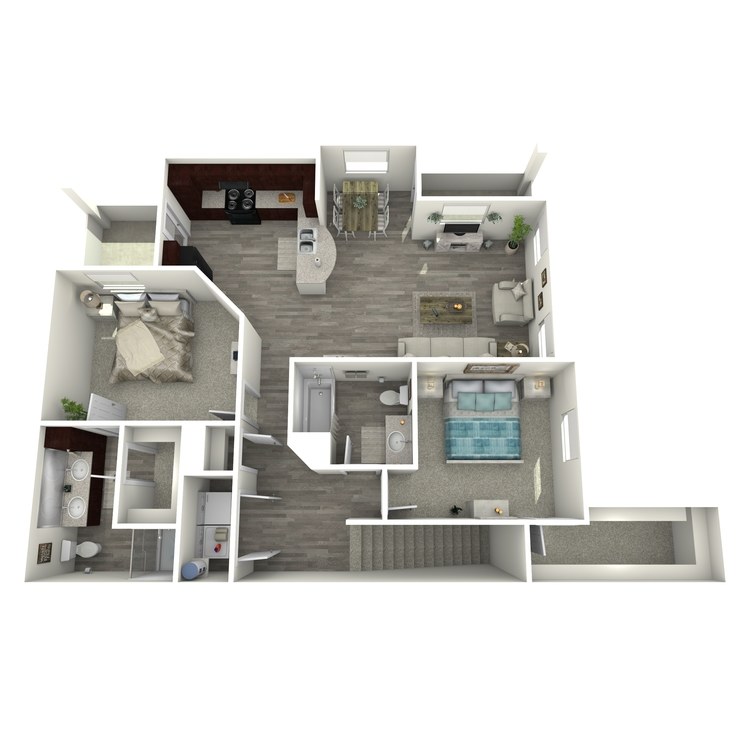 Floor plan image of 2 Bed 2 Bath D