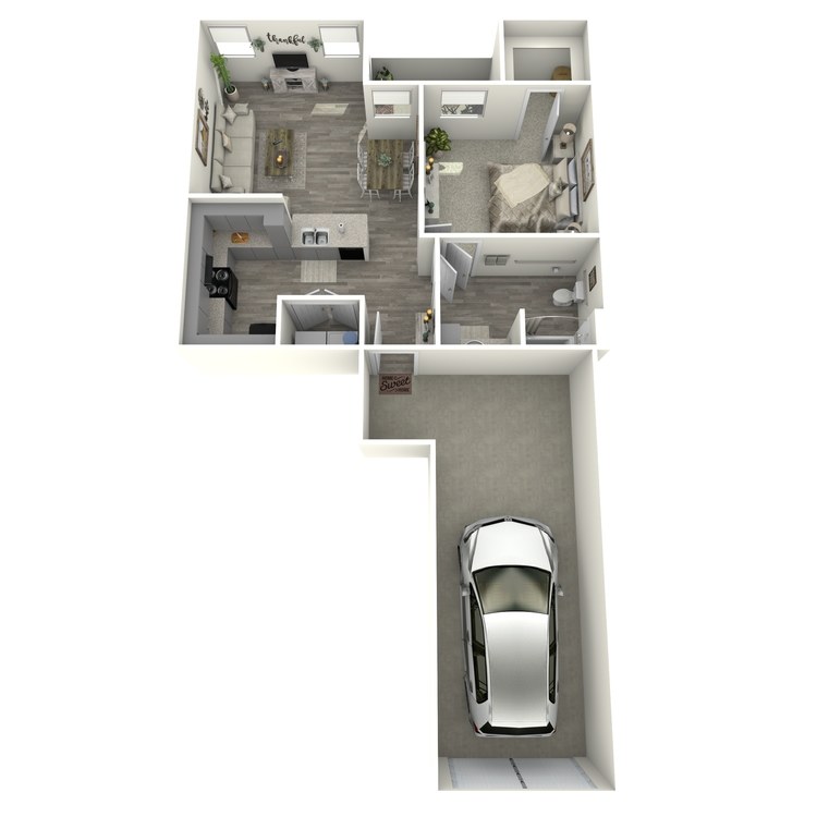 Floor plan image of 1 Bed 1 Bath A1-L-ADA