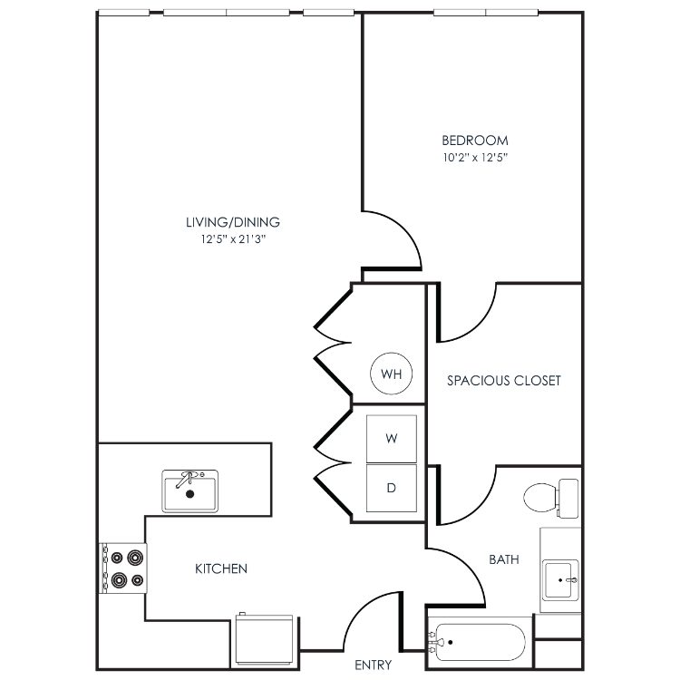 1 Bedroom 11A floor plan