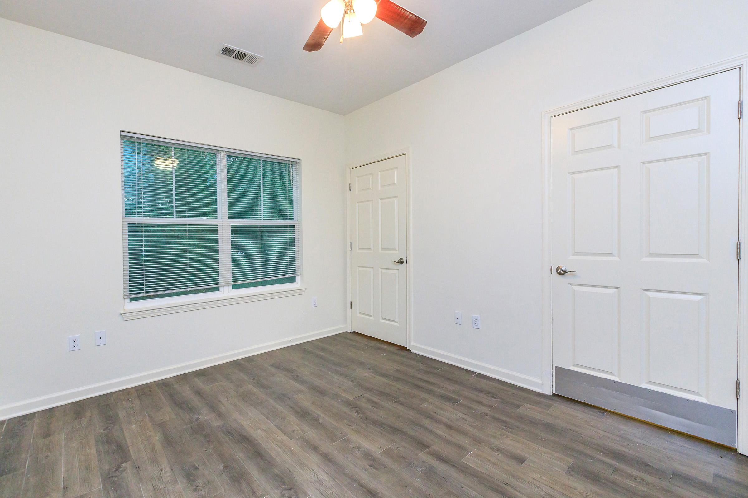 a room with a wooden floor