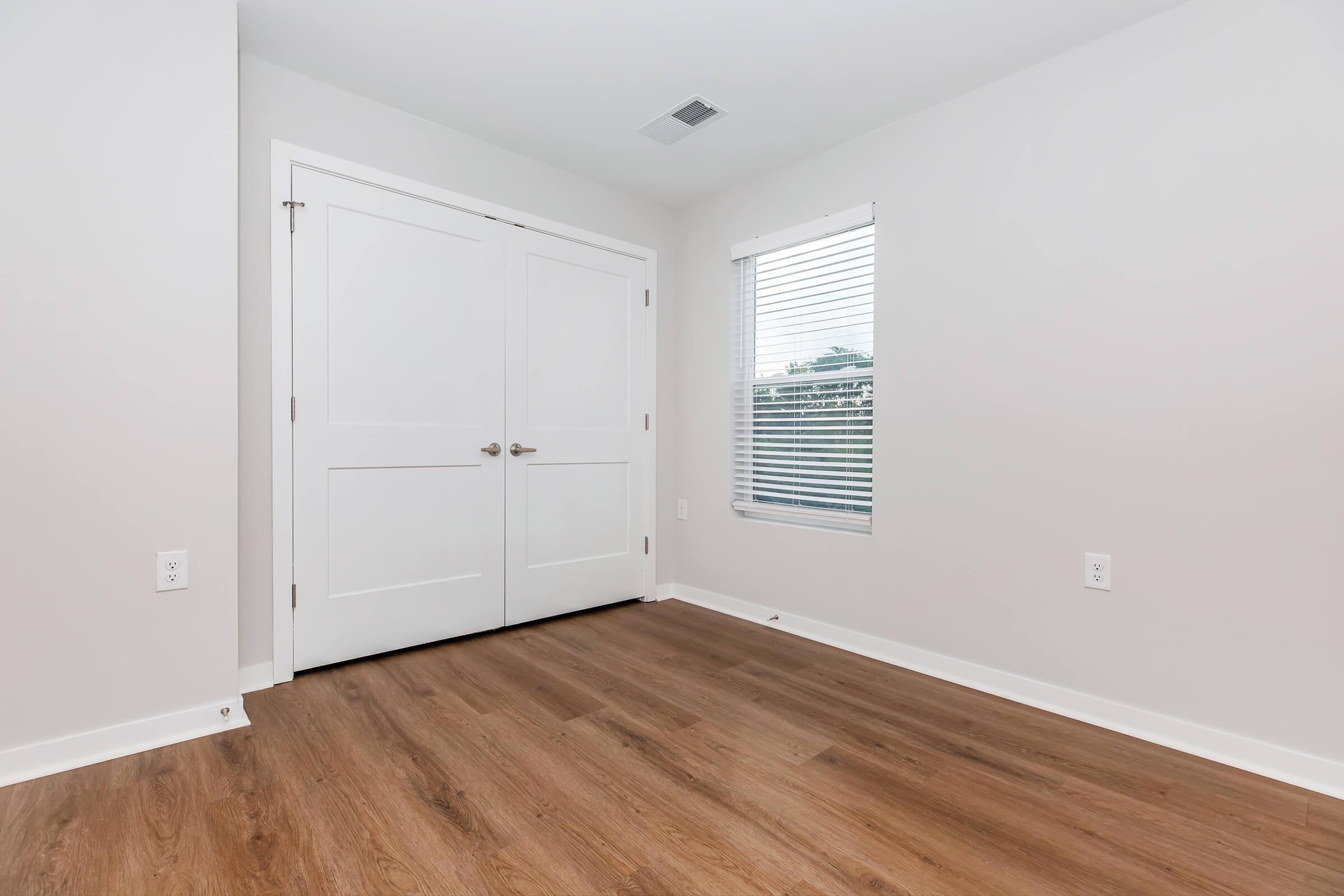 a room with a wood floor