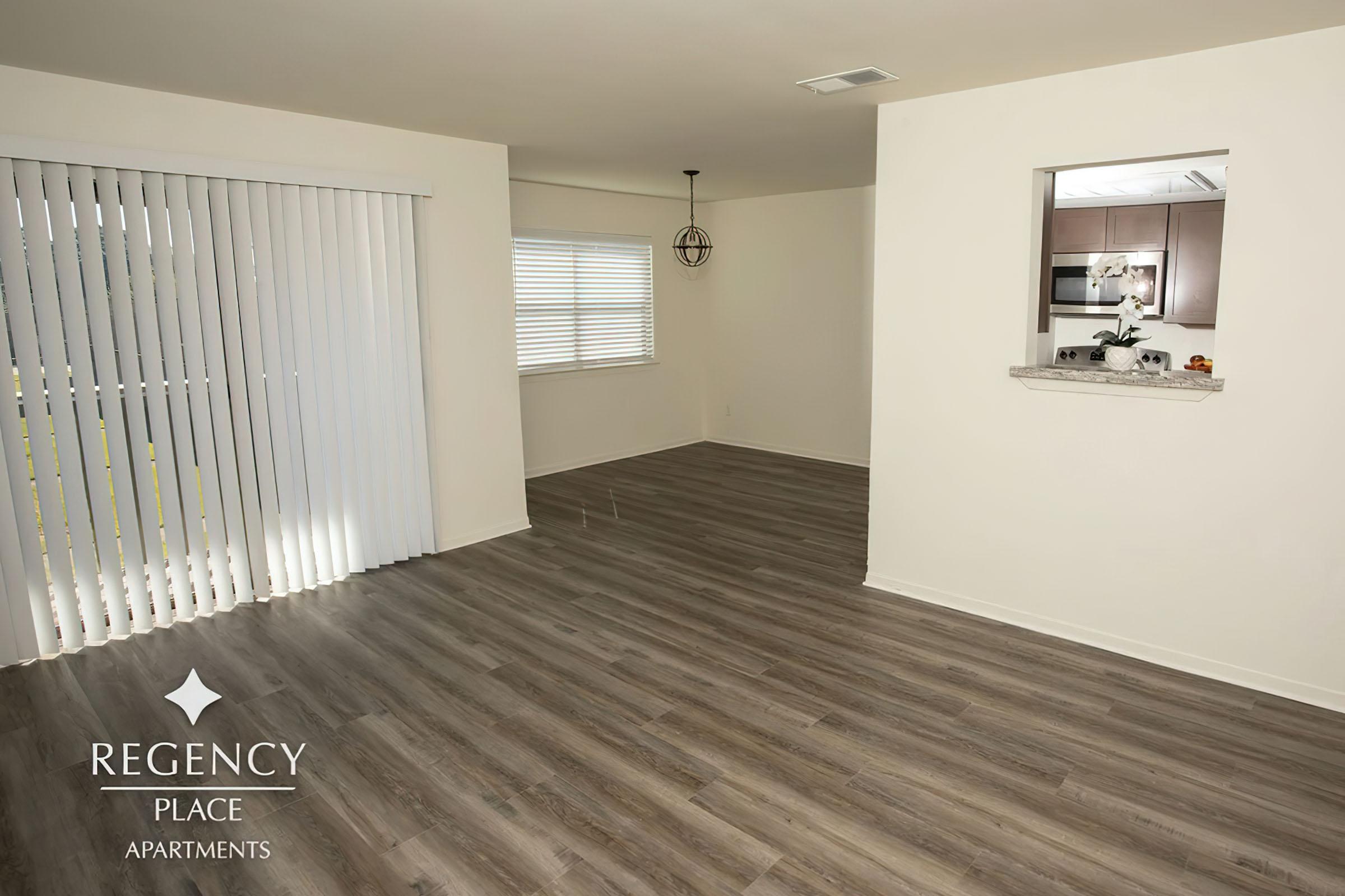 a room with wood floors