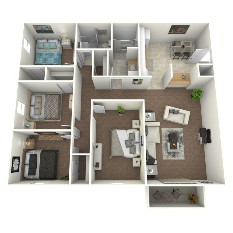 Floor plan image of 4 Bed 2 Bath