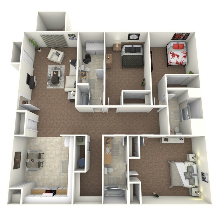 Floor plan image of 3 Bed 3 Bath