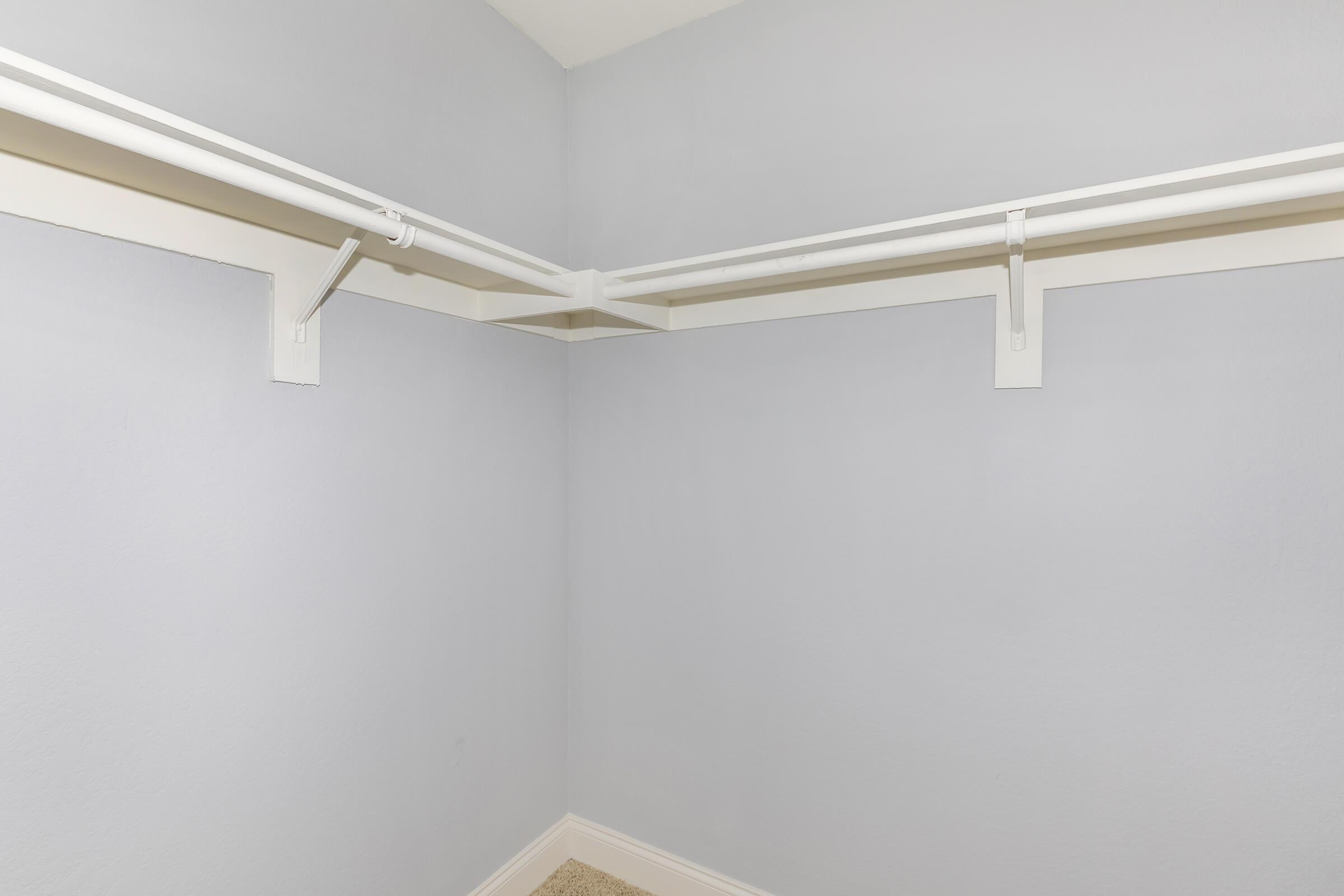 a room with white walls