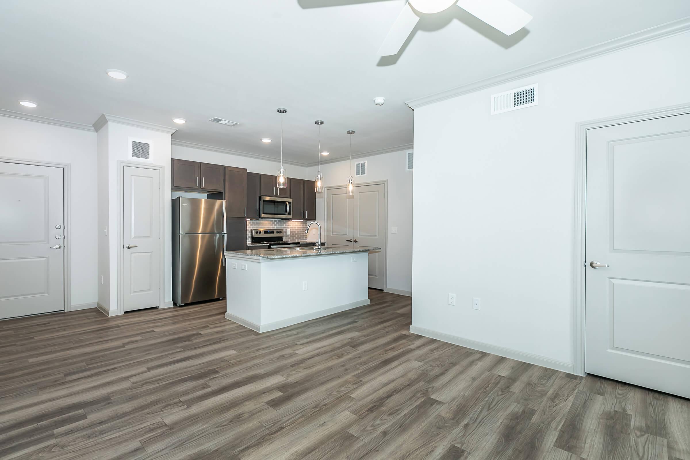 a refrigerator in a kitchen