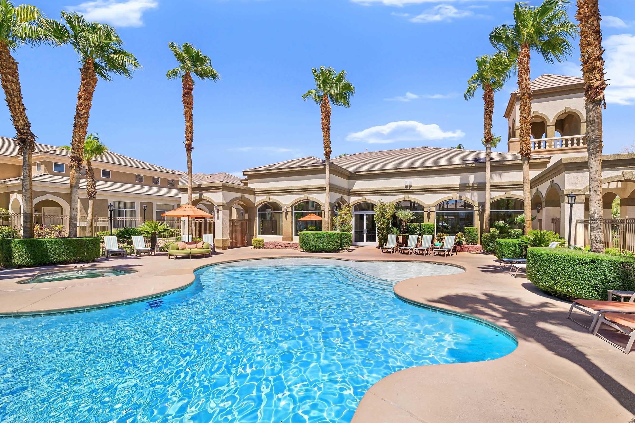 landscaping next to pool