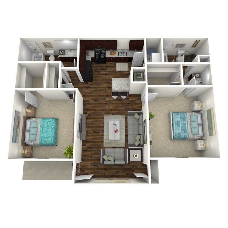 Floor plan image of 2 Bed 2 Bath