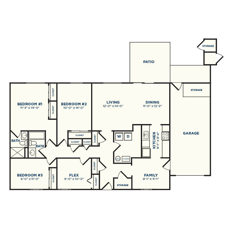 Floor plan image of Locust