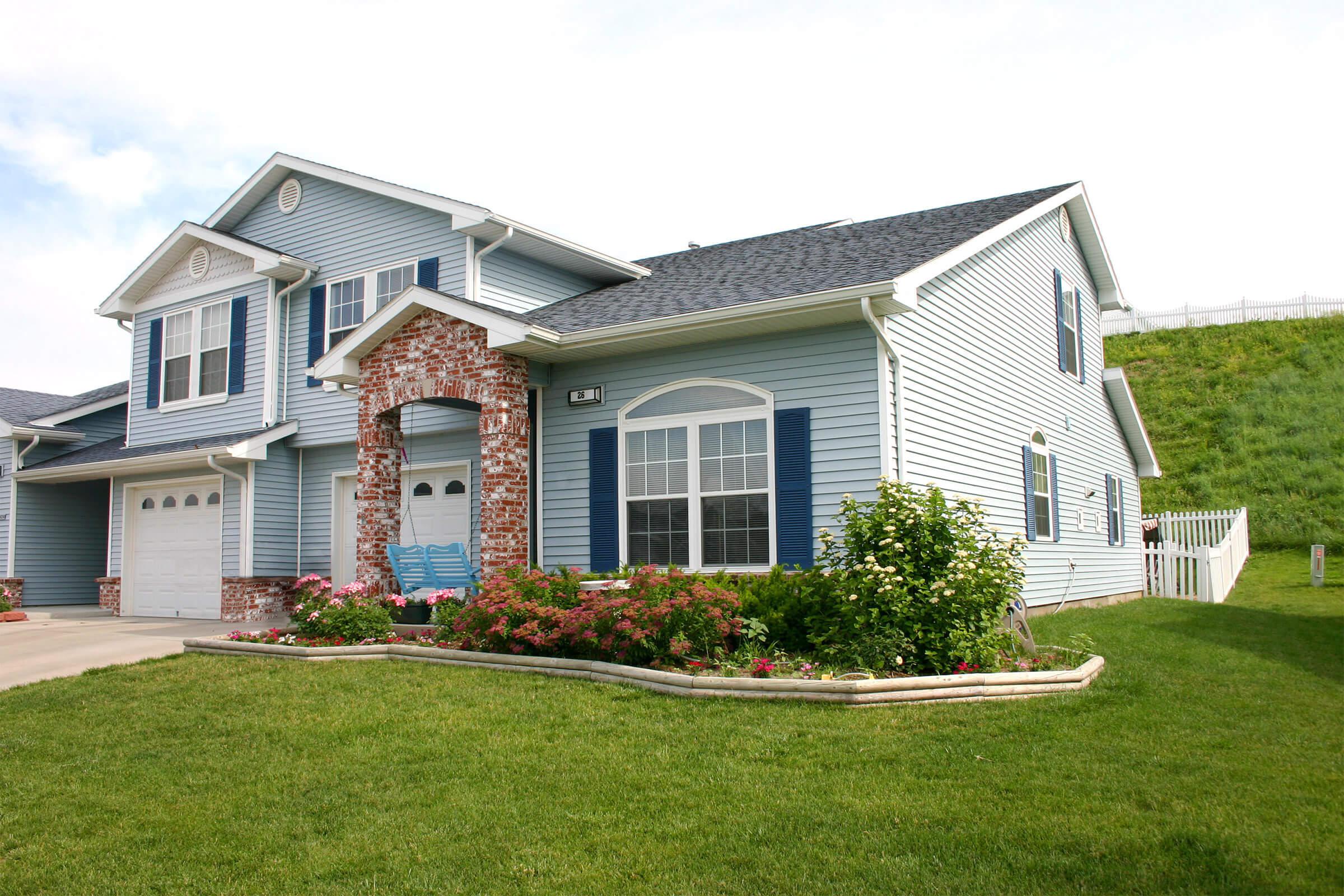 a large lawn in front of a house