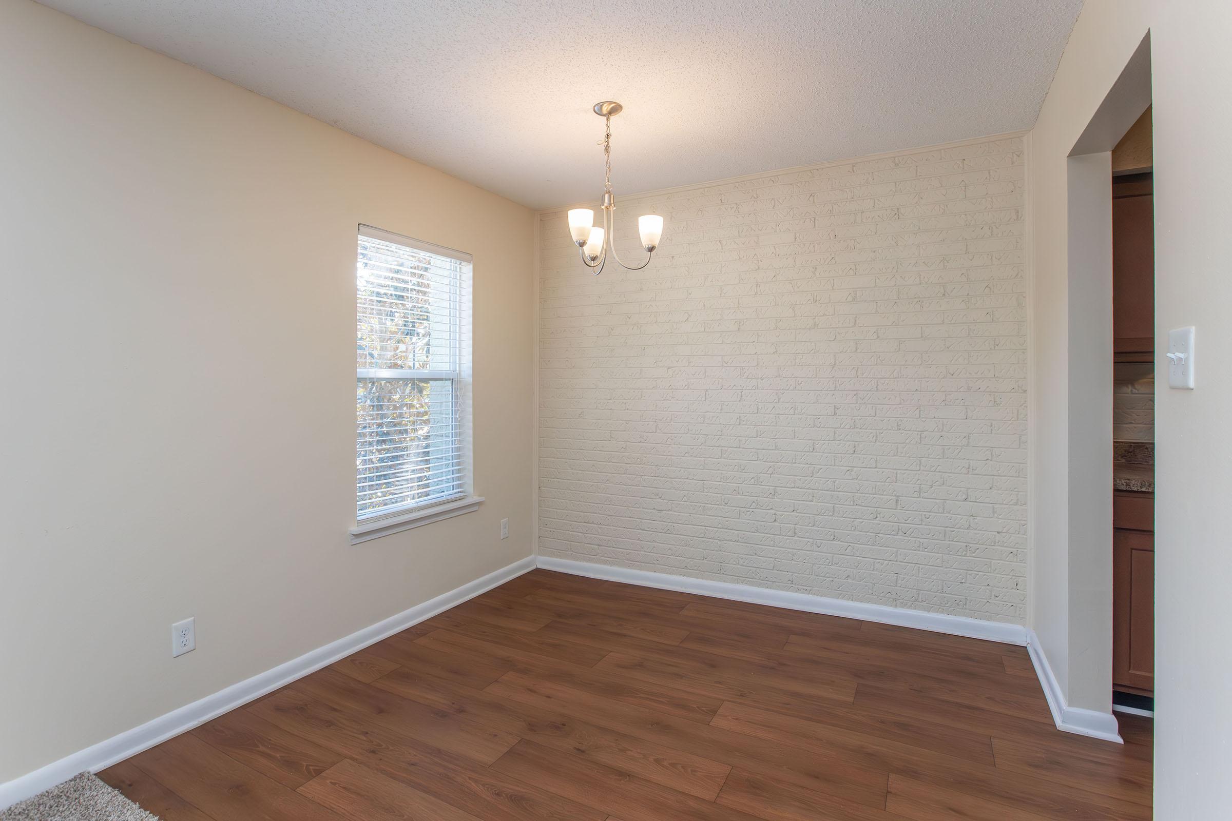 a room with a wood floor