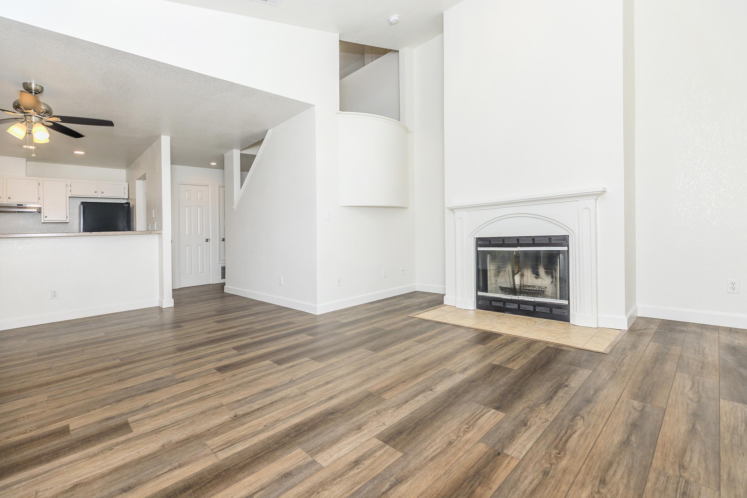 a room with a wooden floor