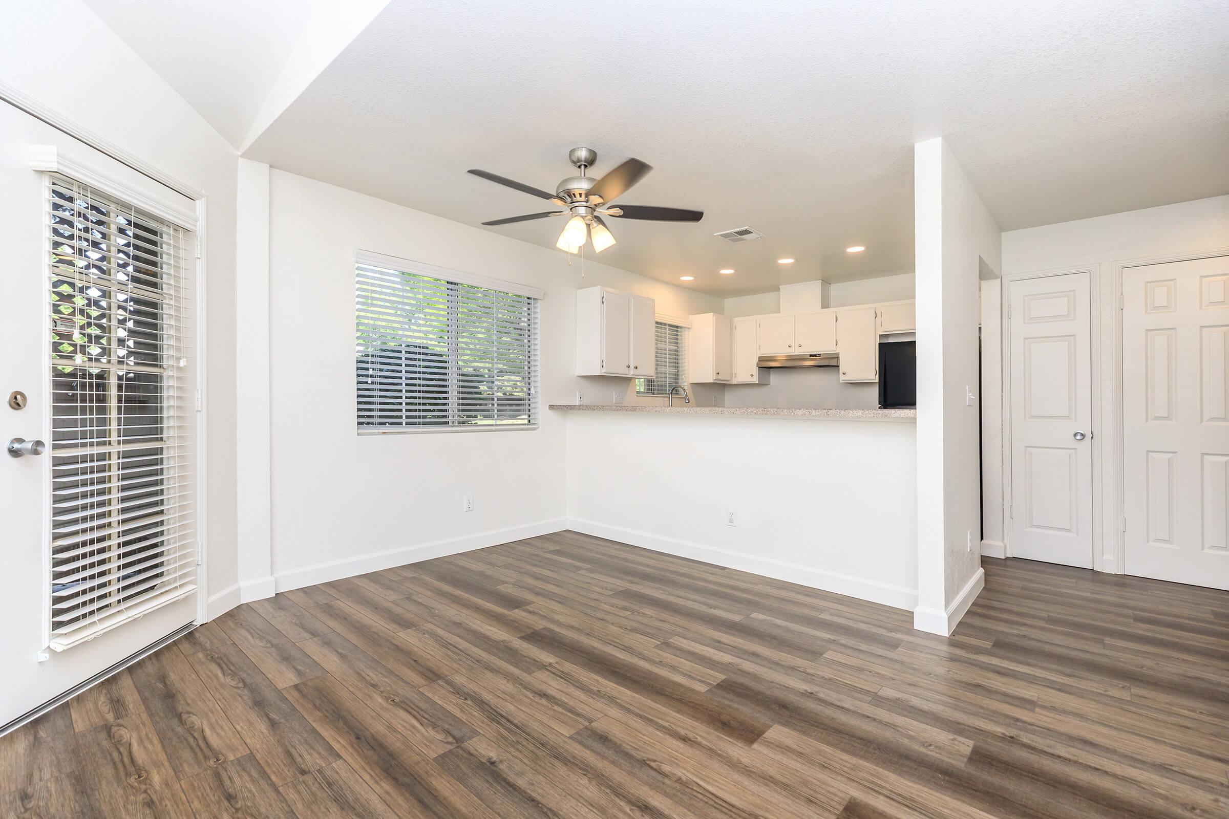 a room with a wooden floor