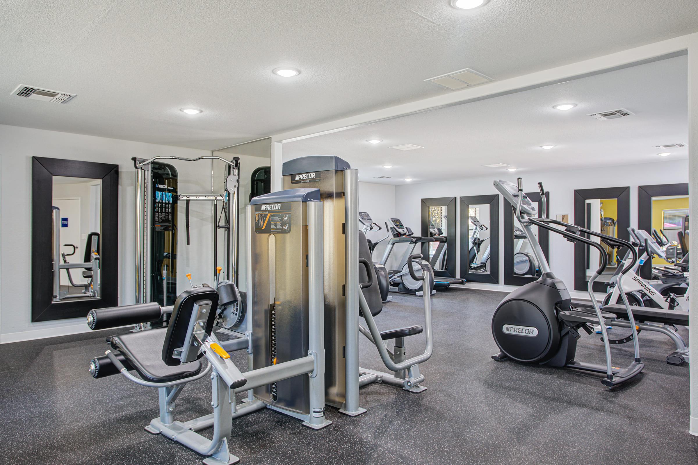 fitness center with equipment