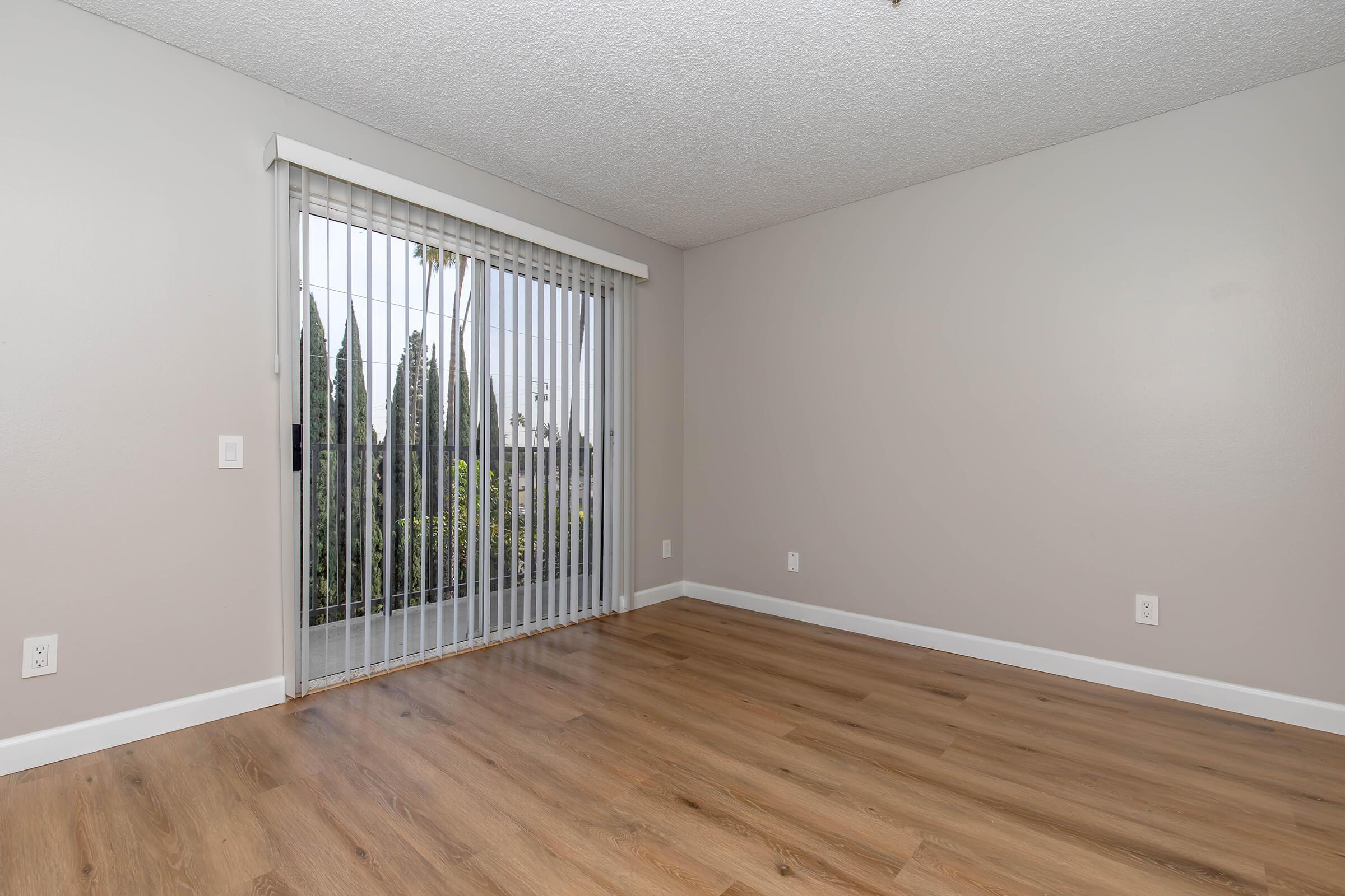 a room with a wood floor