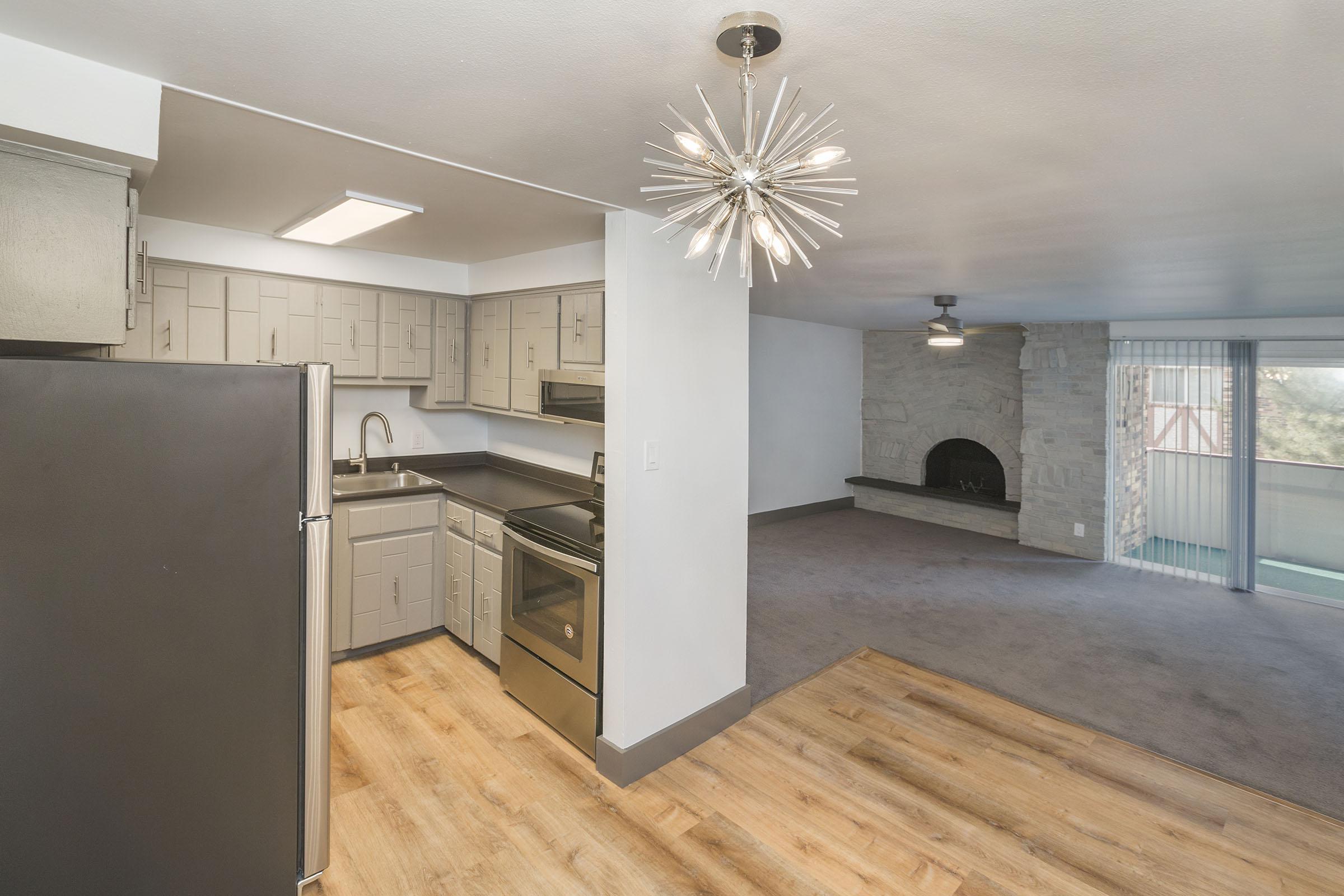 a stainless steel refrigerator in a kitchen