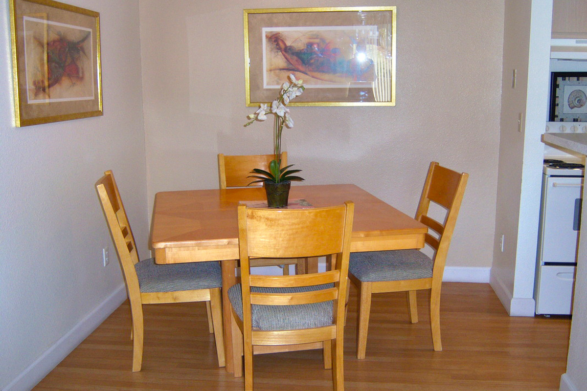 a dining room table