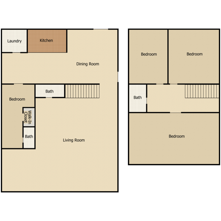 Floor plan image of Four Bedroom Two Story