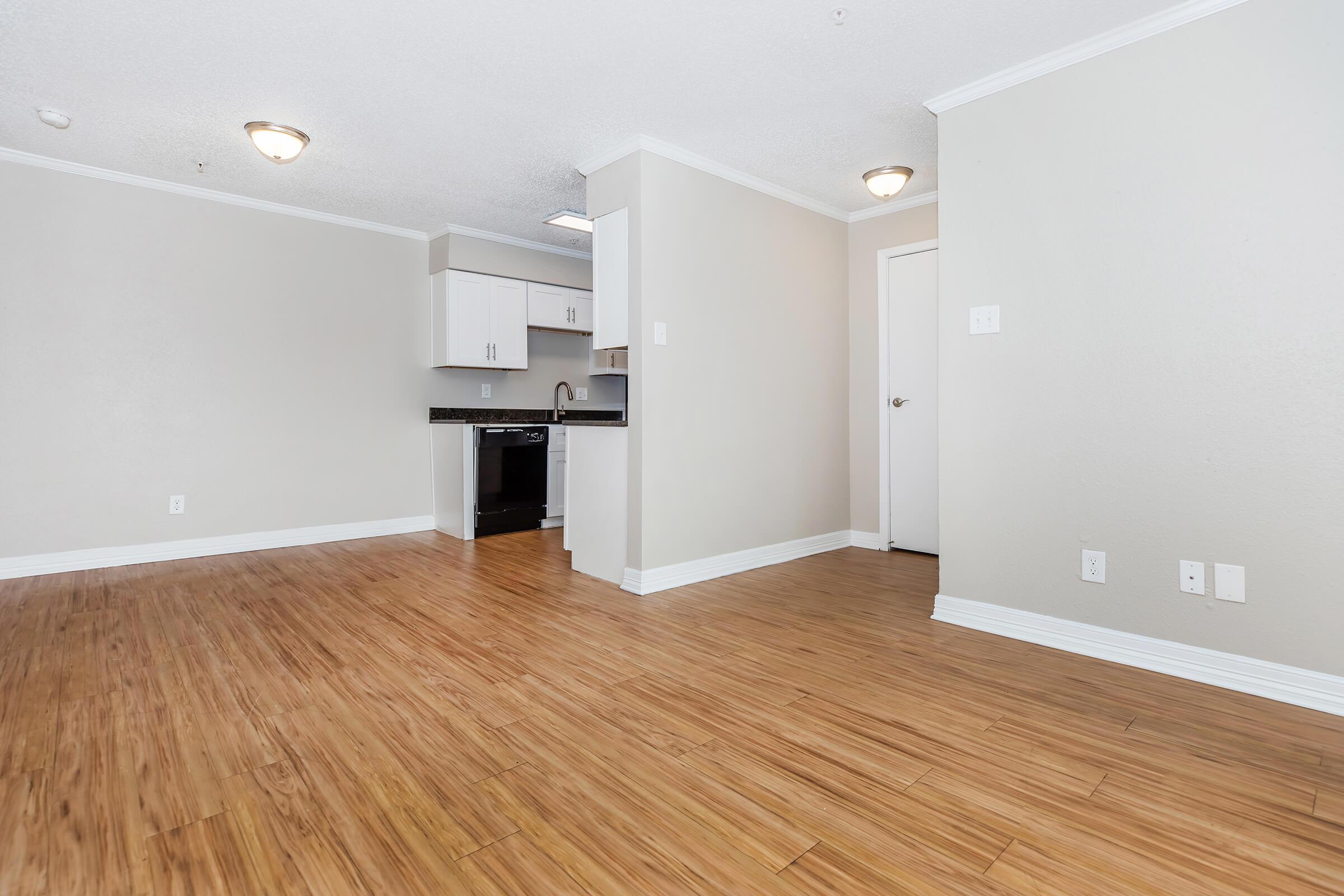 a room with a wooden floor