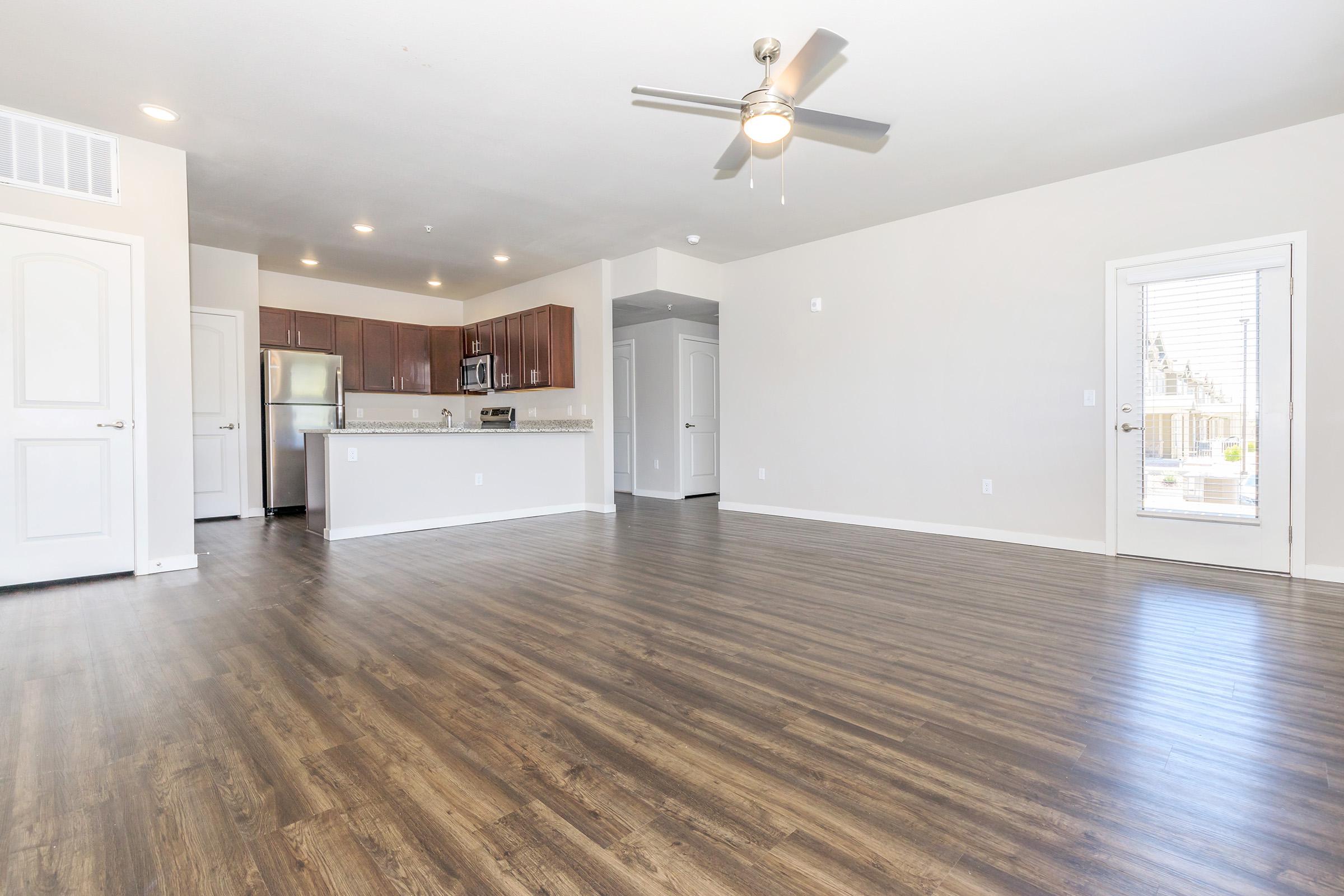 a room with a wooden floor