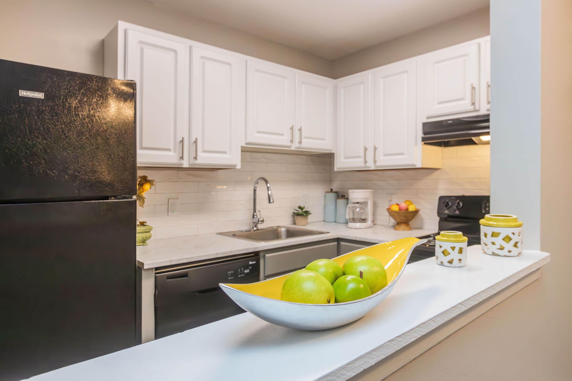 a kitchen filled with food