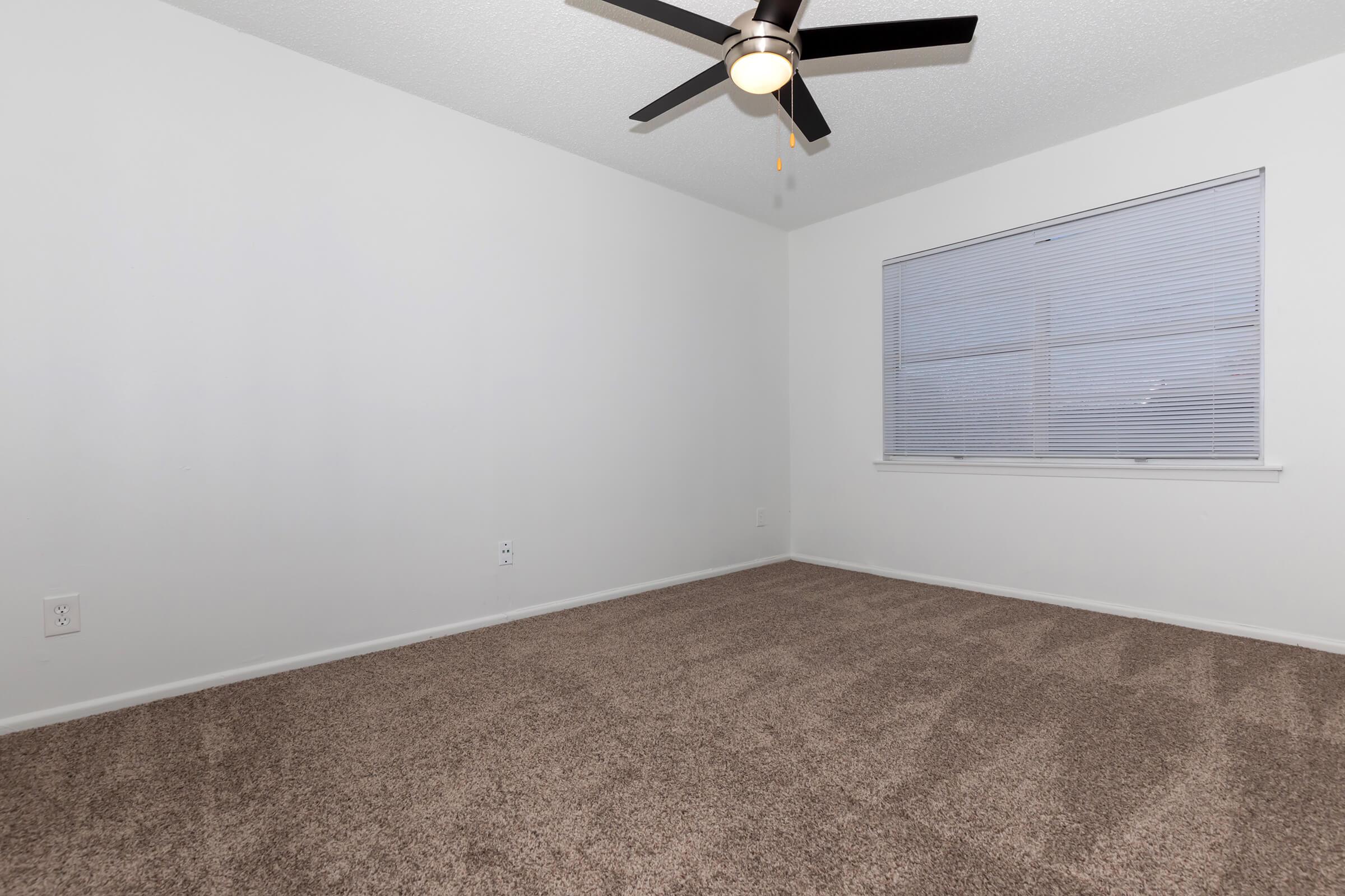 a room with white walls