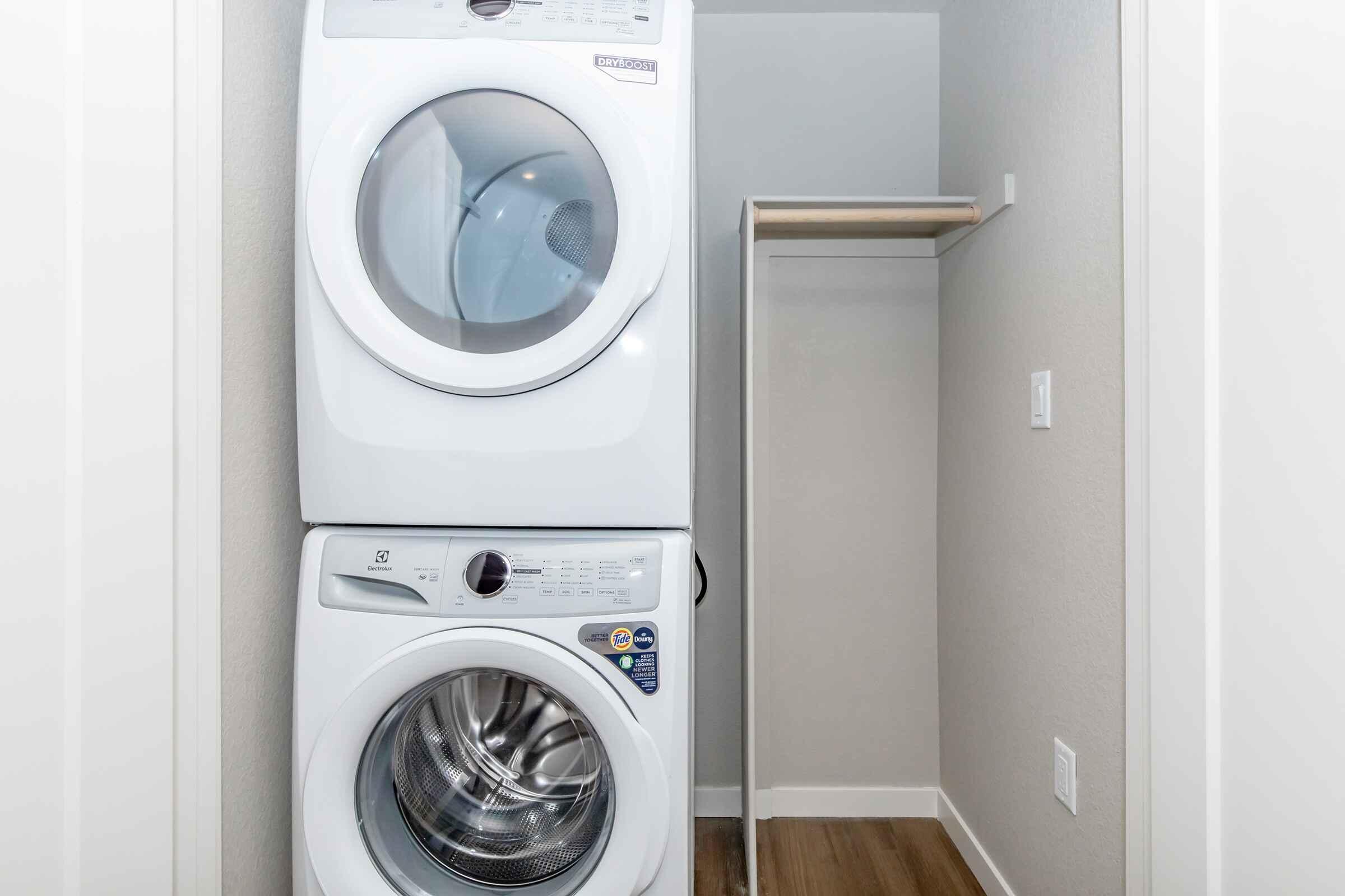 a washer and dryer