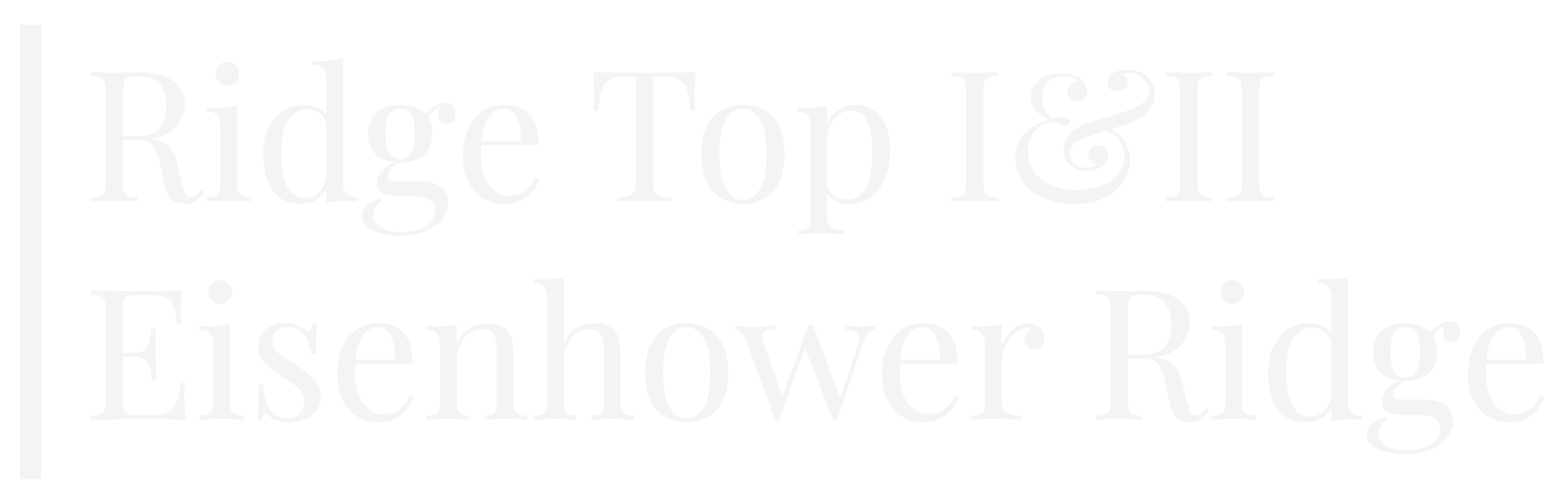Ridge Top I&II/Eisenhower Ridge ebrochure logo